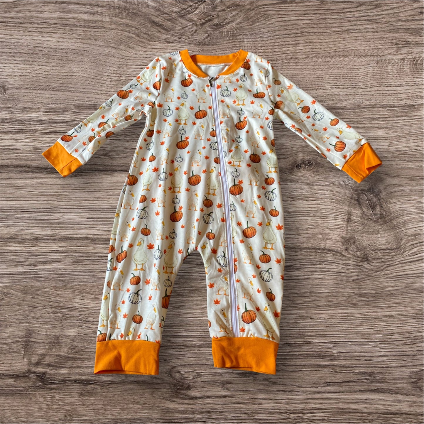 Fall Duck Romper Bamboo